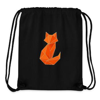 Geometrischer Fuchs - Stilvolles Origami-Design - Stanley/Stella recycelter Gym Bag - Schwarz - Vorne