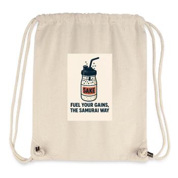 Saké et Gains Style Samurai - Sac à cordon recyclé Stanley/Stella - blanc naturel - Devant