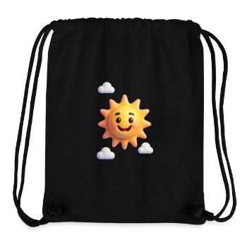 3D Sunshine Surreal – Happy Sky Vibes - Stanley/Stella Recycled Gym Bag - black - Front