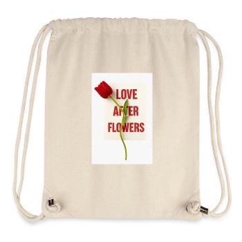 Love After Flowers Tulpenpoetik - Stanley/Stella recycelter Gym Bag - Naturweiß - Vorne