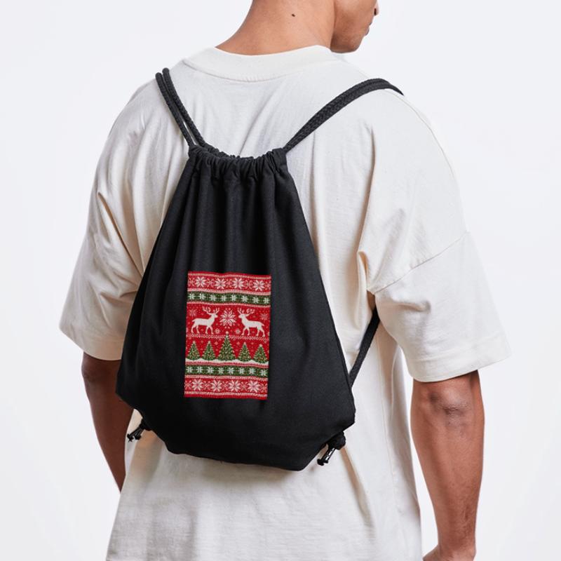 Winter Reindeer Knitting Pattern Stanley/Stella Recycled Gym Bag