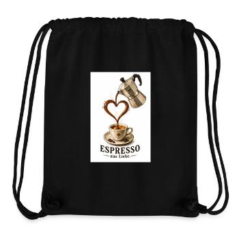 EspressoHerz aus Liebe - Stanley/Stella recycelter Gym Bag - Schwarz - Vorne