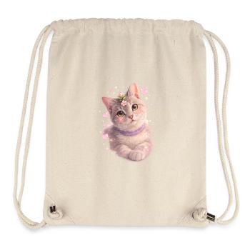 Floral kitten - Stanley/Stella Recycled Gym Bag - natural - Front