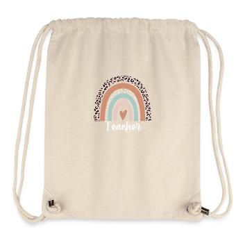 Teacher Rainbow Leopard Funny Teacher Appreciation - Stanley/Stella Recycled Gym Bag - natural - Front