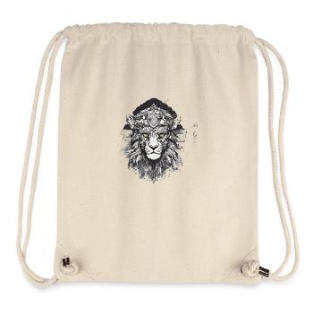 Majestätischer Löwe – Künstlerisches Tribal Design - Stanley/Stella recycelter Gym Bag - Naturweiß - Vorne