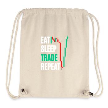 Eat Sleep Trade Repeat - Stanley/Stella Recycled Gym Bag - natural - Front