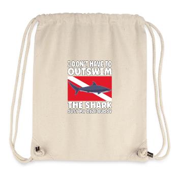 Funny Scuba Diving – Outswim the Shark Quote - Stanley/Stella Recycled Gym Bag - natural - Front