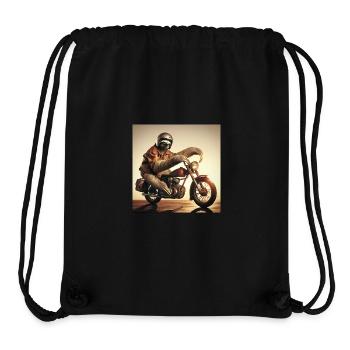Faultier Biker Wanderer - Stanley/Stella recycelter Gym Bag - Schwarz - Vorne