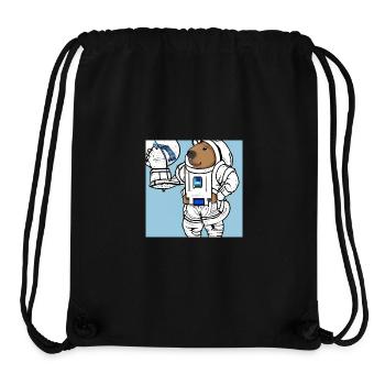 Astronaute de Capybara - Sac à cordon recyclé Stanley/Stella - noir - Devant