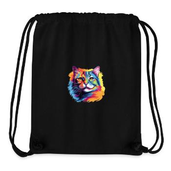 Pop Art Cat – Bunte Katze im Farbrausch - Stanley/Stella recycelter Gym Bag - Schwarz - Vorne