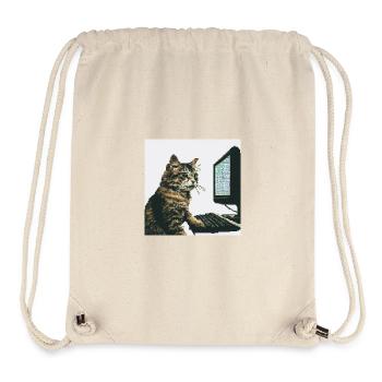 Pixelhackercat - Stanley/Stella recycelter Gym Bag - Naturweiß - Vorne