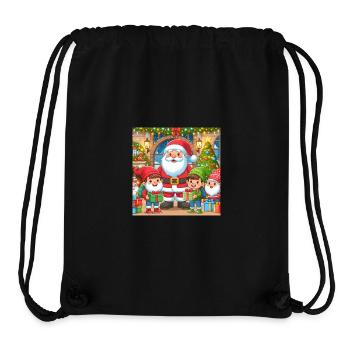 Weihnachts Design 10 - Stanley/Stella recycelter Gym Bag - Schwarz - Vorne
