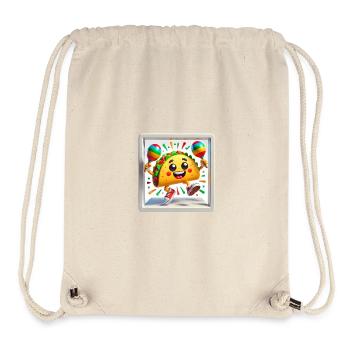 Tanzender Taco mit Maracas Lustiges Design - Stanley/Stella recycelter Gym Bag - Naturweiß - Vorne