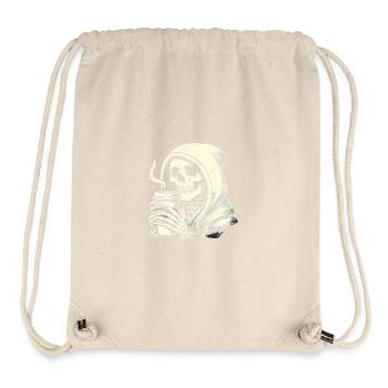 Chill Skeleton with Coffee Hoodie - Stanley/Stella Recycled Gym Bag - natural - Front
