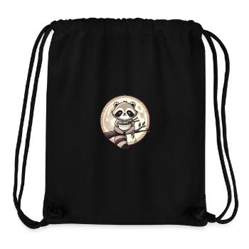 Waschbär Ramen Mondschein Genuss - Stanley/Stella recycelter Gym Bag - Schwarz - Vorne
