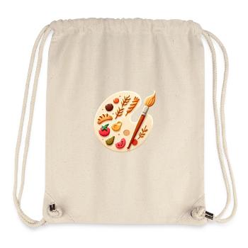 Kulinarische Palette Food Art auf Leinwand - Stanley/Stella recycelter Gym Bag - Naturweiß - Vorne