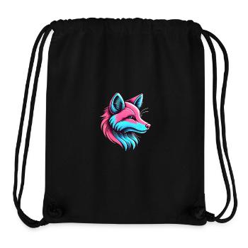 Neon Fox Glow Künstlerisches Design - Stanley/Stella recycelter Gym Bag - Schwarz - Vorne