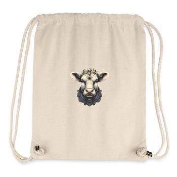 Detaillierte Kuhkopf-Illustration - Stanley/Stella recycelter Gym Bag - Naturweiß - Vorne