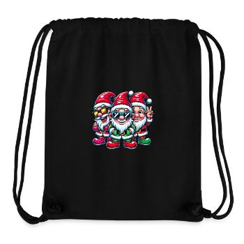 Ill Be Gnome for Christmas Design - Stanley/Stella Recycled Gym Bag - black - Front