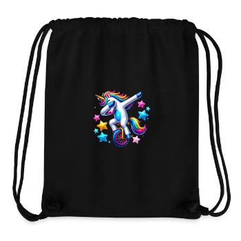 Dabbing Licorne sur la conception d’un monocycle - Sac à cordon recyclé Stanley/Stella - noir - Devant