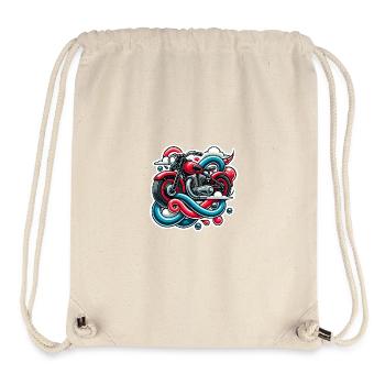 Art de rêve de moto vintage - Sac à cordon recyclé Stanley/Stella - blanc naturel - Devant
