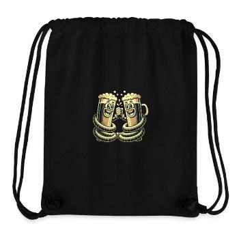 Lustiger Bier-Prost-Cartoon Sticker - Stanley/Stella recycelter Gym Bag - Schwarz - Vorne