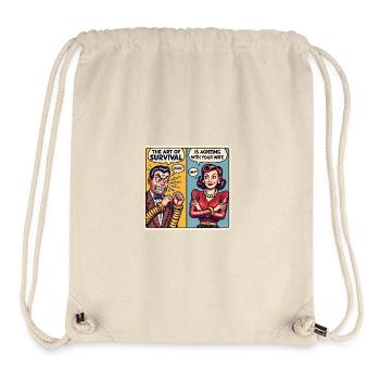 Die Kunst des Überlebens: Einer Frau zustimmen - Stanley/Stella recycelter Gym Bag - Naturweiß - Vorne