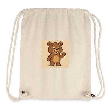 Cute Bear - Stanley/Stella Recycled Gym Bag - natural - Front