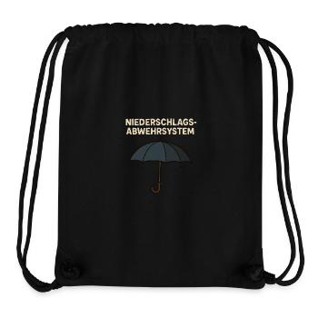 Lustiger Wetter Spruch Regenschutz Regenschirm - Stanley/Stella recycelter Gym Bag - Schwarz - Vorne