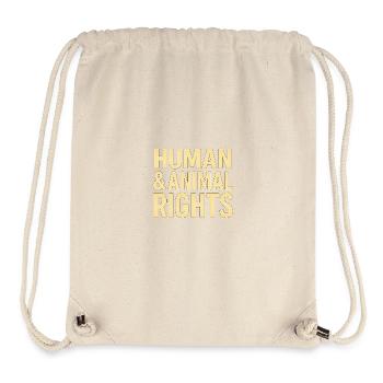 Human & Animal Rights – Bold Statement Design - Stanley/Stella recycelter Gym Bag - Naturweiß - Vorne