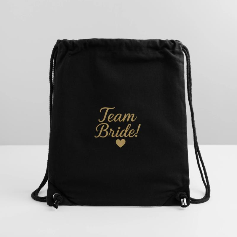 Conception de script d’or de l’équipe Bride. Mariage Sac à cordon recyclé Stanley/Stella