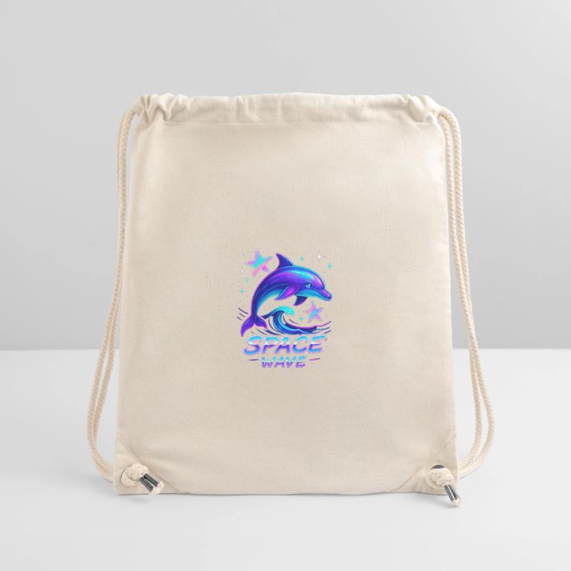 Néon Space Wave Dolphin Design Sac à cordon recyclé Stanley/Stella