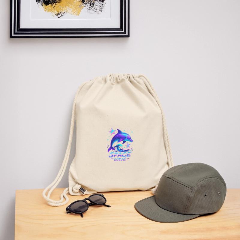 Néon Space Wave Dolphin Design Sac à cordon recyclé Stanley/Stella