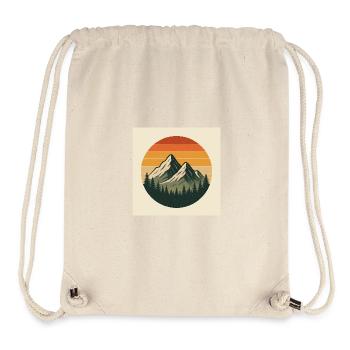 Sunset Summit Retro Circle - Stanley/Stella Recycled Gym Bag - natural - Front