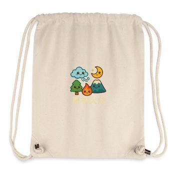 Wind, Forest, Fire, Mountain, Kawaii, Landscape - Stanley/Stella Recycled Gym Bag - natural - Front