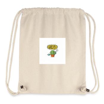 Pflanze geschwätziger Cartoon botanischer Humor - Stanley/Stella recycelter Gym Bag - Naturweiß - Vorne