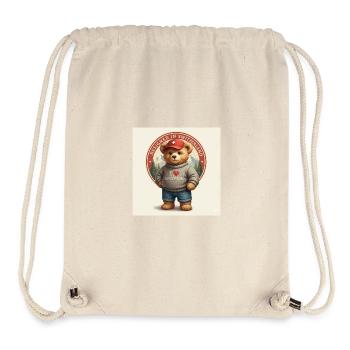 Schweizer Bär mit I Love Switzerland - Stanley/Stella recycelter Gym Bag - Naturweiß - Vorne
