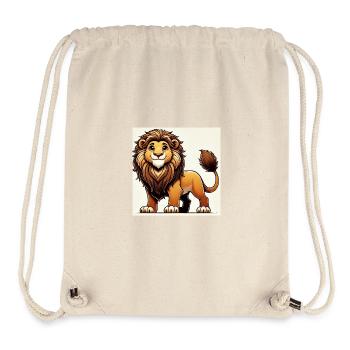 Warmer Cartoon-Löwe - Stanley/Stella recycelter Gym Bag - Naturweiß - Vorne