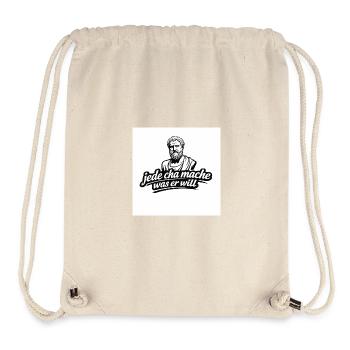 Jede Cha Mache Was Er Will - Stanley/Stella recycelter Gym Bag - Naturweiß - Vorne