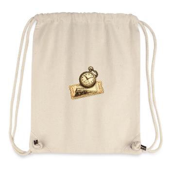 Historical Clock Locomotive - Stanley/Stella Recycled Gym Bag - natural - Front