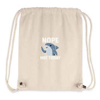 No Today Shark Meme - Stanley/Stella Recycled Gym Bag - natural - Front