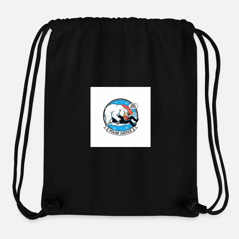 Dessin animé PolarJustice - Sac à cordon recyclé Stanley/Stella - noir