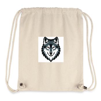 Wolf Graphic Emblem - Stanley/Stella recycelter Gym Bag - Naturweiß - Vorne