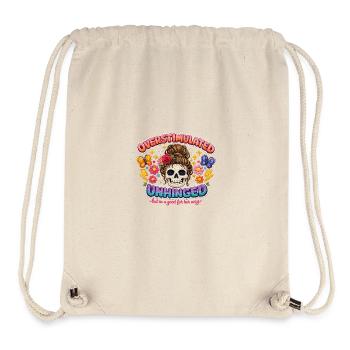 Overstimulated Unhinged Patch Skull - Stanley/Stella recycelter Gym Bag - Naturweiß - Vorne