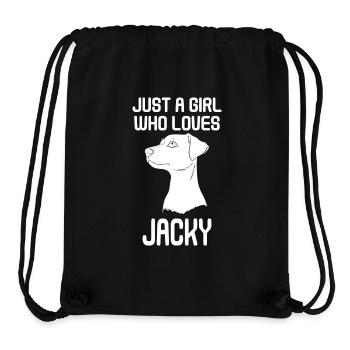 jacky jack russel just a girl who loves - Stanley/Stella recycelter Gym Bag - Schwarz - Vorne
