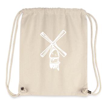 Vintage minimalist nostalgic windmill - Stanley/Stella Recycled Gym Bag - natural - Front