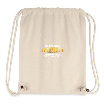 Nicht perfekt, aber nah dran – Goldschrift - Stanley/Stella recycelter Gym Bag - Naturweiß - Vorne
