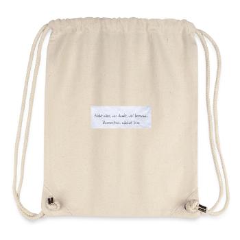 Bewusstsein Wächst Leise Zitat - Stanley/Stella recycelter Gym Bag - Naturweiß - Vorne
