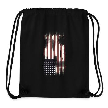 USA Flag - Stanley/Stella Recycled Gym Bag - black - Front