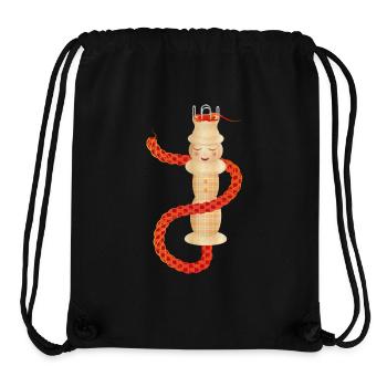 enchanting knitted rope with knitting cord - Stanley/Stella Recycled Gym Bag - black - Front